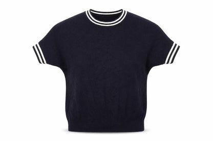 Emma Willis Women’s Black Short Sleeve Crew Neck Knit Jumper S