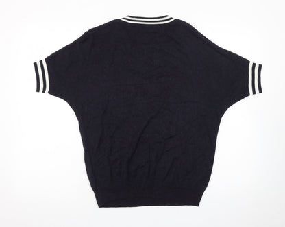 Emma Willis Women’s Black Short Sleeve Crew Neck Knit Jumper S