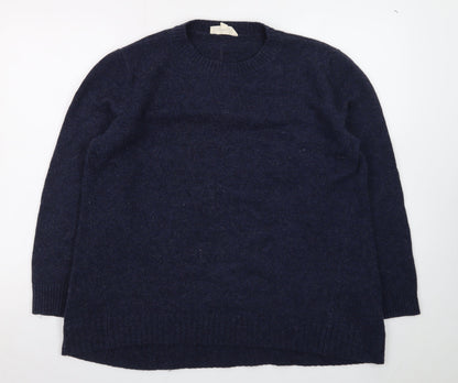 Seasalt Cornwall Women's Blue Wool Crew Neck Jumper UK 18