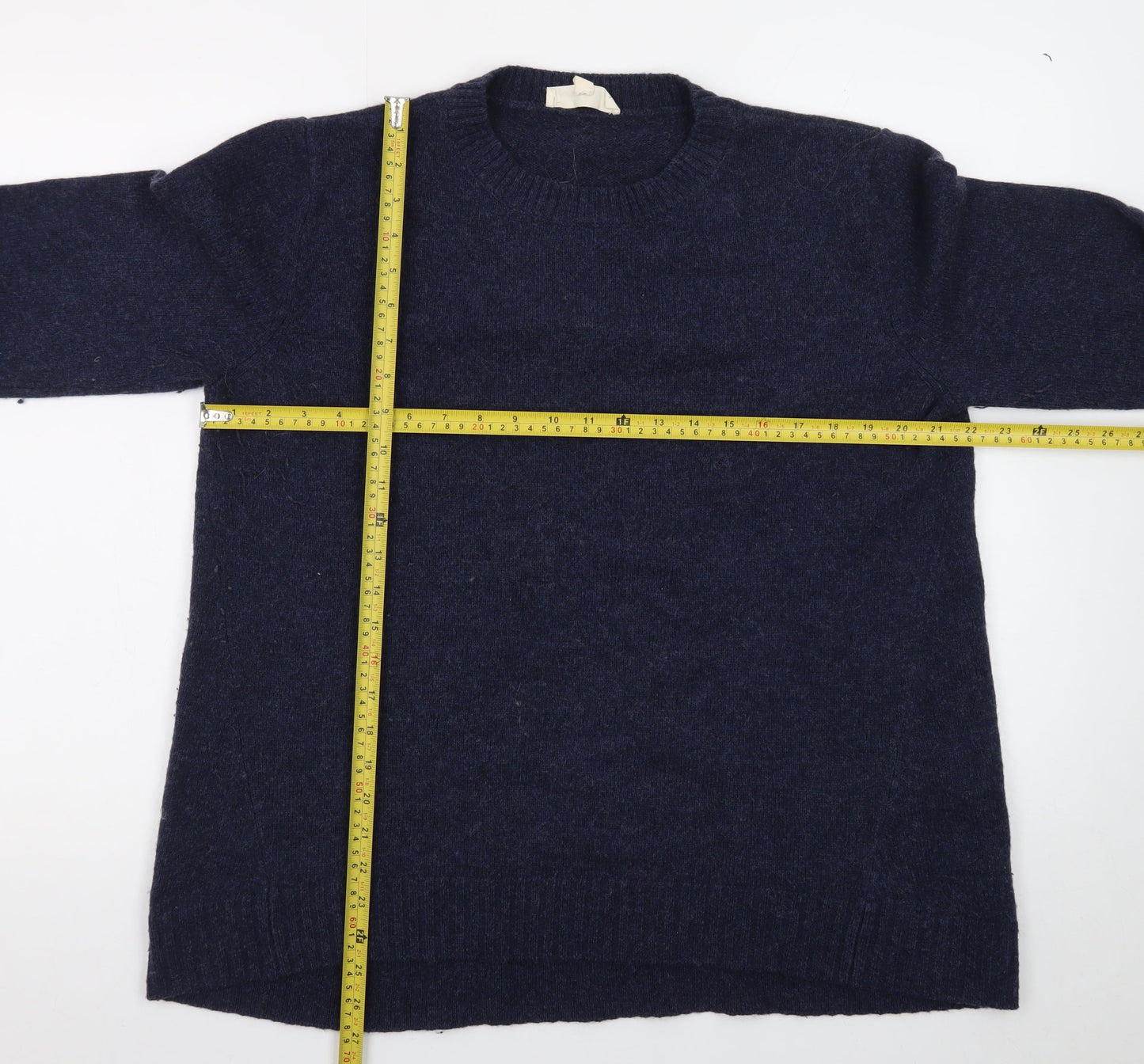 Seasalt Cornwall Women's Blue Wool Crew Neck Jumper UK 18