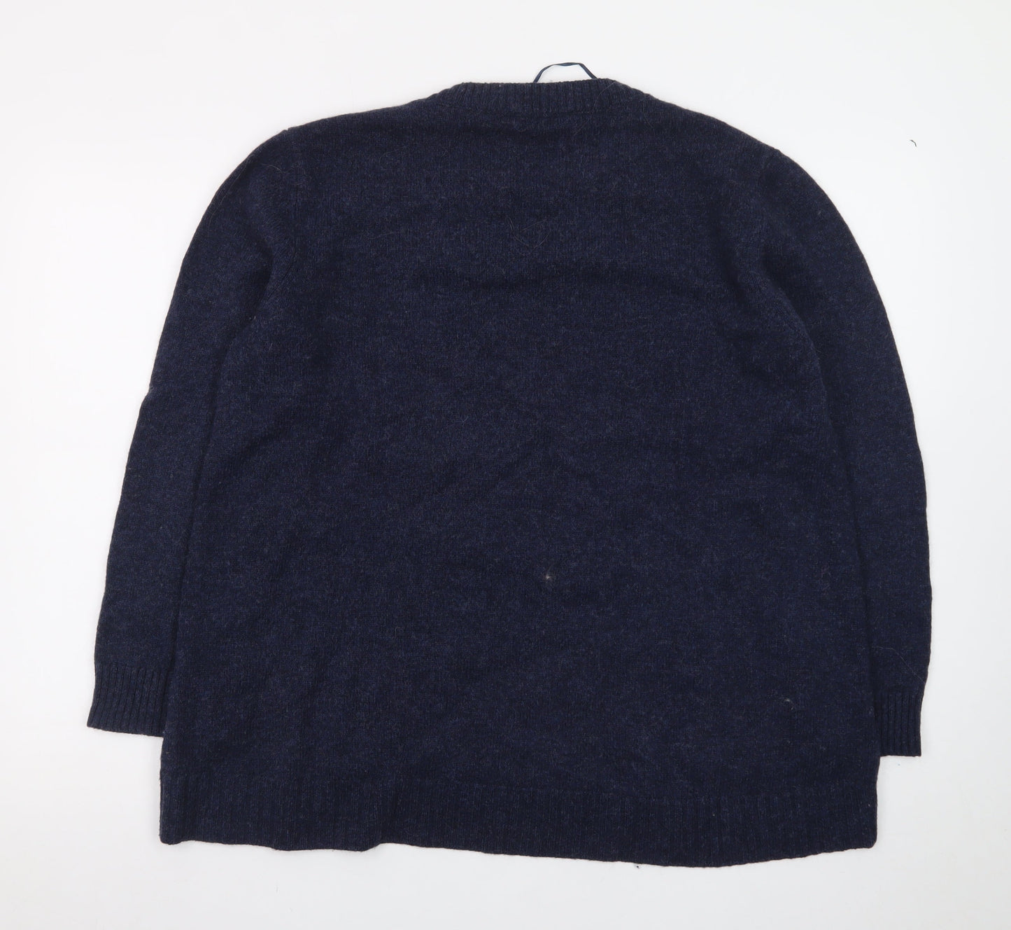 Seasalt Cornwall Women's Blue Wool Crew Neck Jumper UK 18