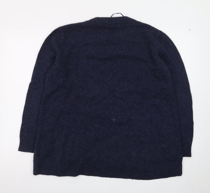 Seasalt Cornwall Women's Blue Wool Crew Neck Jumper UK 18