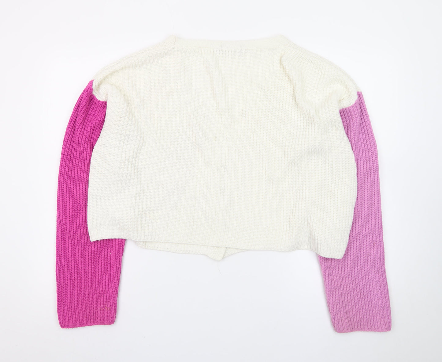 PrettyLittleThing Womens Multicoloured L Cardigan Knit V-Neck Jumper