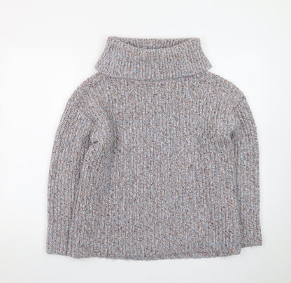 Great Plains Women’s Grey Chunky Roll Neck Jumper Size 10