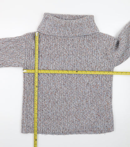 Great Plains Women’s Grey Chunky Roll Neck Jumper Size 10