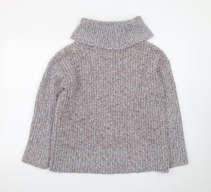 Great Plains Women’s Grey Chunky Roll Neck Jumper Size 10