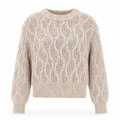 North West Womens Multicoloured XS Cable-Knit Acrylic Jumper