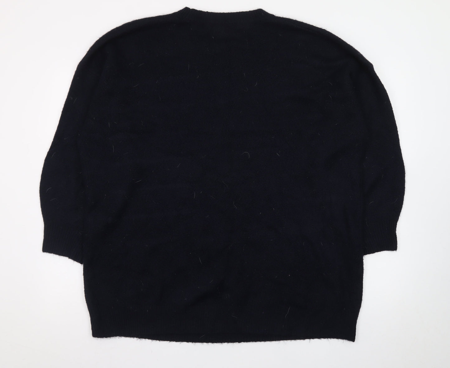 Next Women Black XL Sequin Star Pullover Jumper