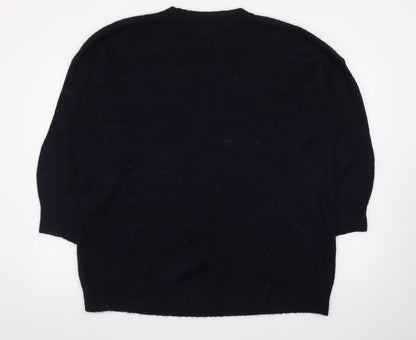 Next Women Black XL Sequin Star Pullover Jumper