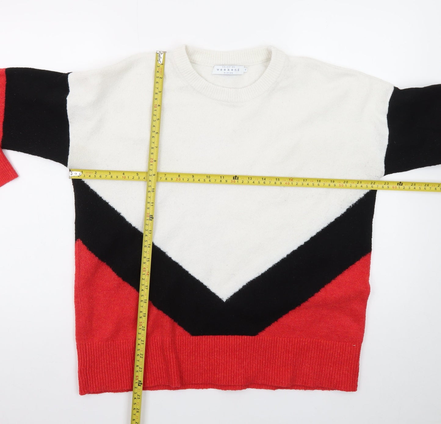 John Lewis Women’s Multicoloured Crew Neck Pullover Jumper Size 12
