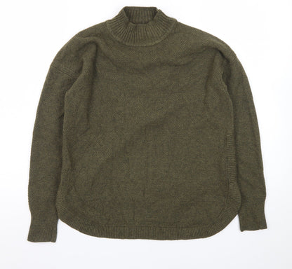 Warehouse Women's Green Mock Neck Long Sleeve Knit Jumper Size 8