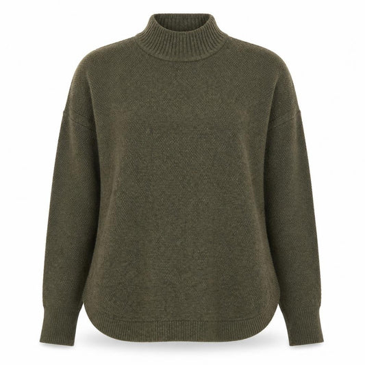 Warehouse Women's Green Mock Neck Long Sleeve Knit Jumper Size 8