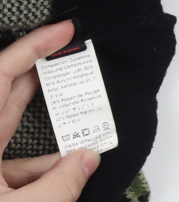 ROMWE Women Green Moon Sun Pattern Knit Jumper Size L