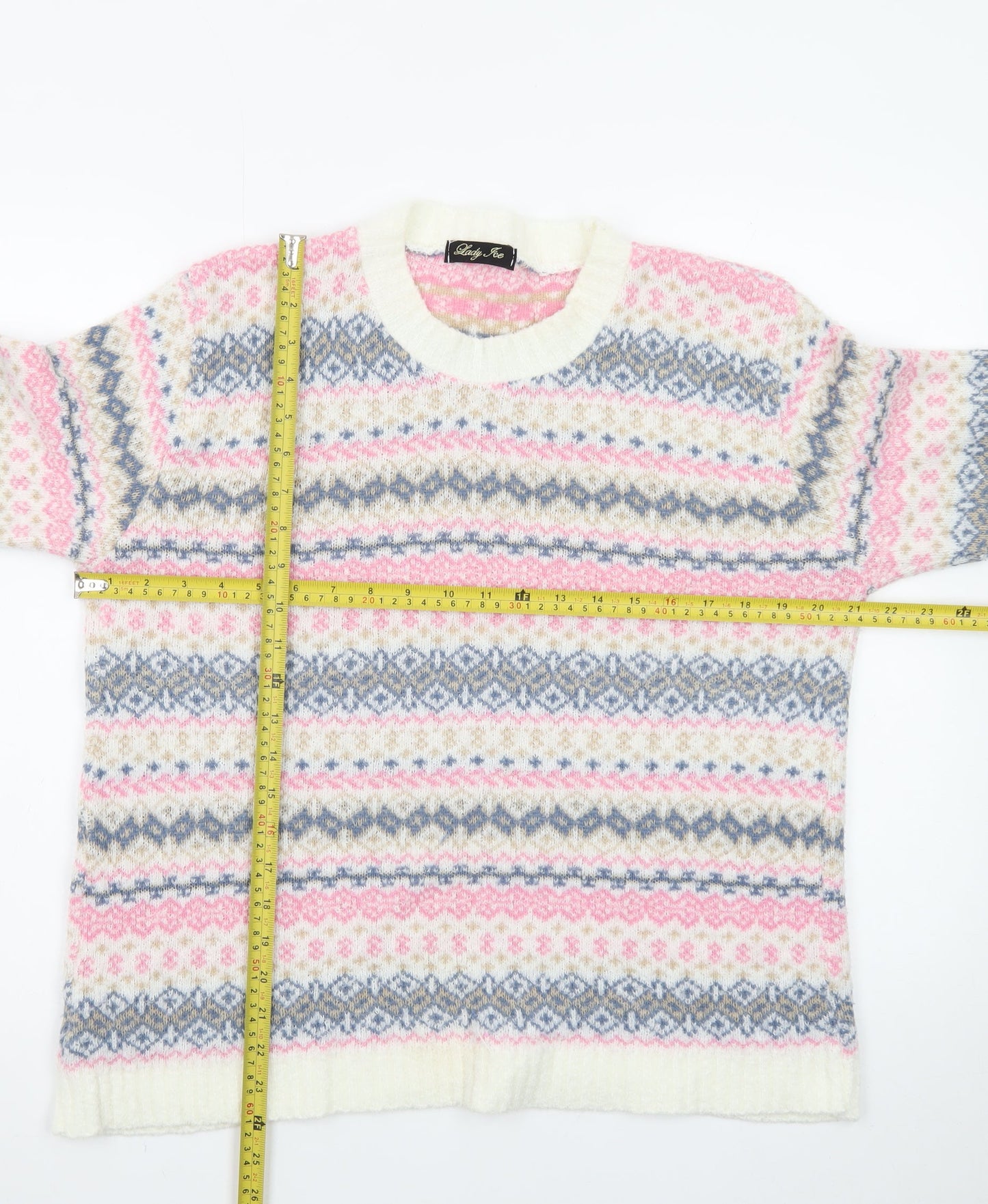 Lady Ice Women's Multicoloured Fair Isle Knit Jumper M