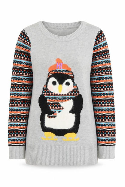 By Henry Holland Women’s Grey Penguin Fair Isle Jumper Size 10