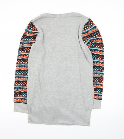 By Henry Holland Women’s Grey Penguin Fair Isle Jumper Size 10