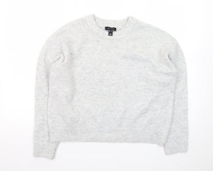 New Look Women's Grey Crew Neck Knit Jumper Size M