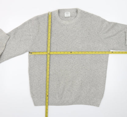 Marks and Spencer Mens Grey Chunky Knit Pullover Jumper XL Regular