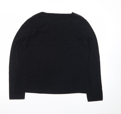 Roman Originals Women’s Black Beaded Crew Neck Long Sleeve Jumper M/L