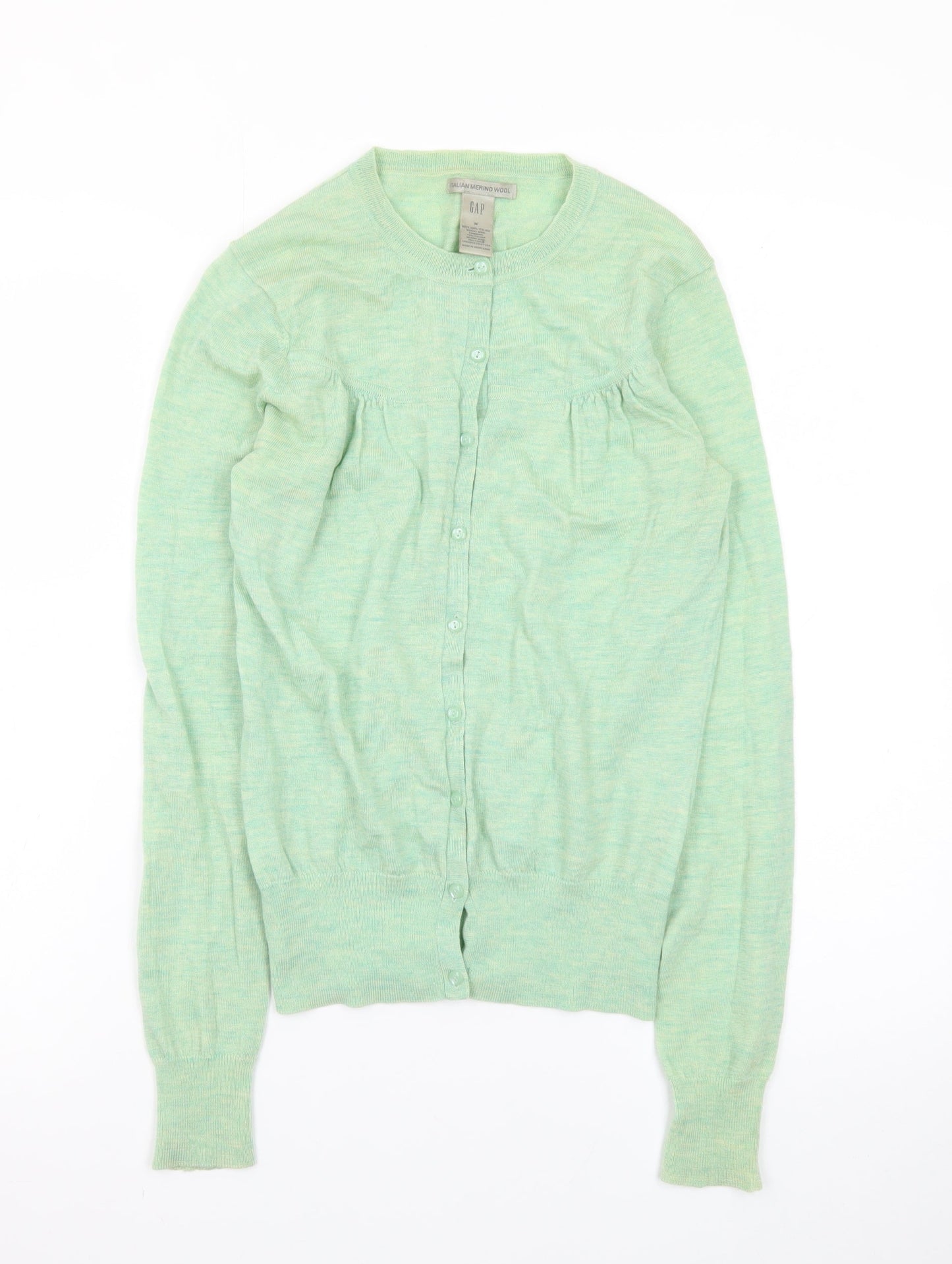GAP Women’s Green Merino Wool Button-Up Cardigan M