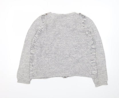 Marks and Spencer Women’s Grey Full Zip Knit Cardigan Size 12