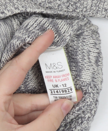 Marks and Spencer Women’s Grey Full Zip Knit Cardigan Size 12