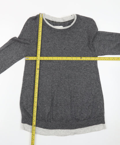 Made With Cashmere And Love Women's Grey Size 10 Crew Neck Jumper