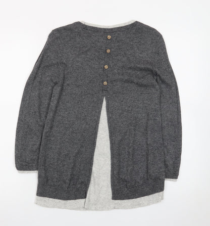 Made With Cashmere And Love Women's Grey Size 10 Crew Neck Jumper