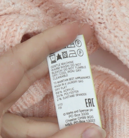 Marks and Spencer Womens Pink Knit Pullover Jumper Medium