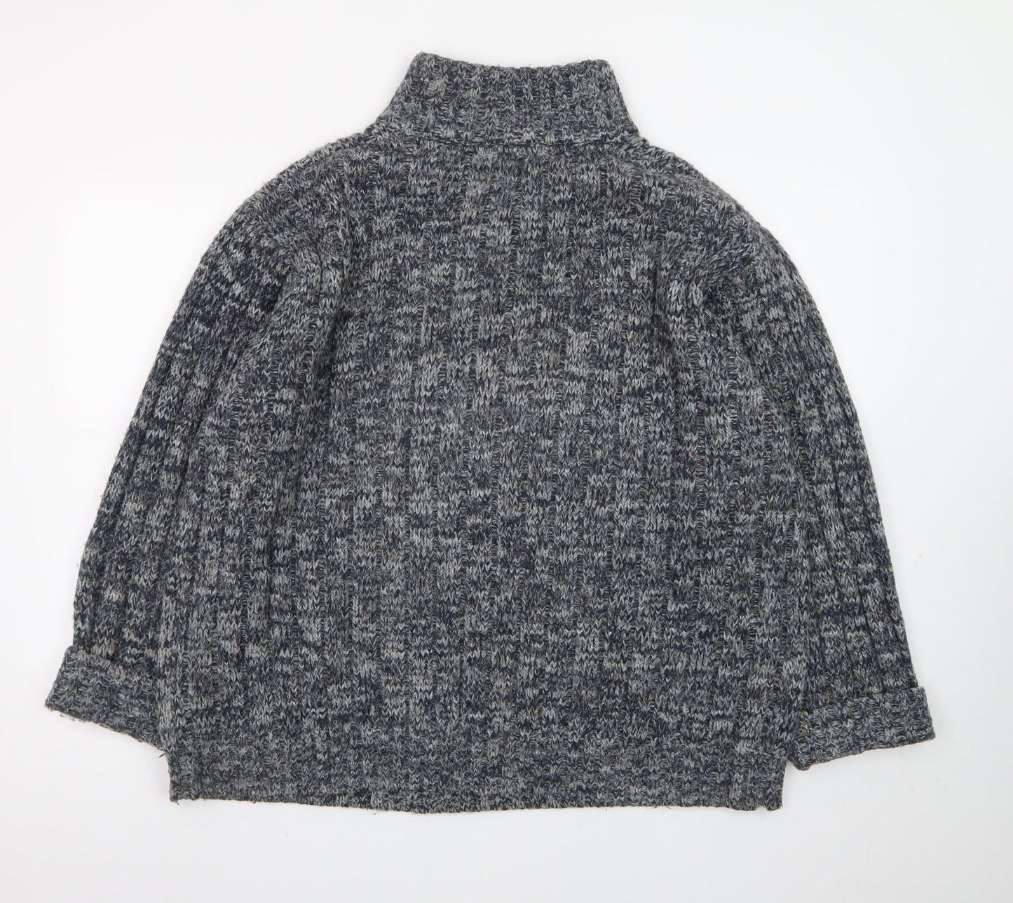 North Coast Men’s Grey XL Chunky 1/4 Zip Knit Jumper