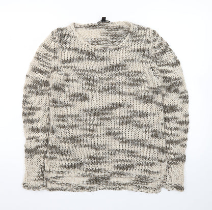Mango Women's Multicoloured Chunky Knit Pullover Jumper Size 12