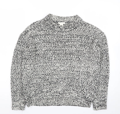 H&M Men’s Grey Chunky-Knit Cotton Pullover Jumper Size S