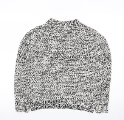 H&M Men’s Grey Chunky-Knit Cotton Pullover Jumper Size S