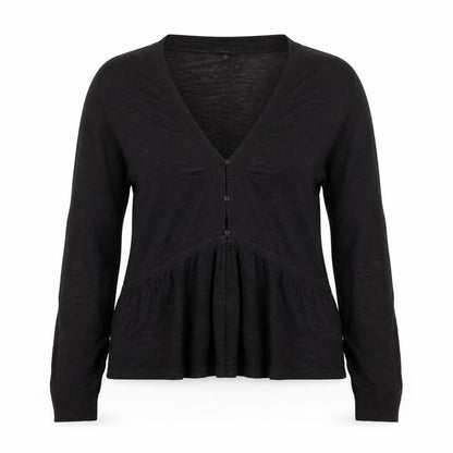 Hobbs Women's Brown V-Neck Long Sleeve Cardigan Size 12
