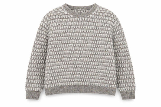 Marks and Spencer Women Grey Wool Blend Textured Knit Jumper UK 18