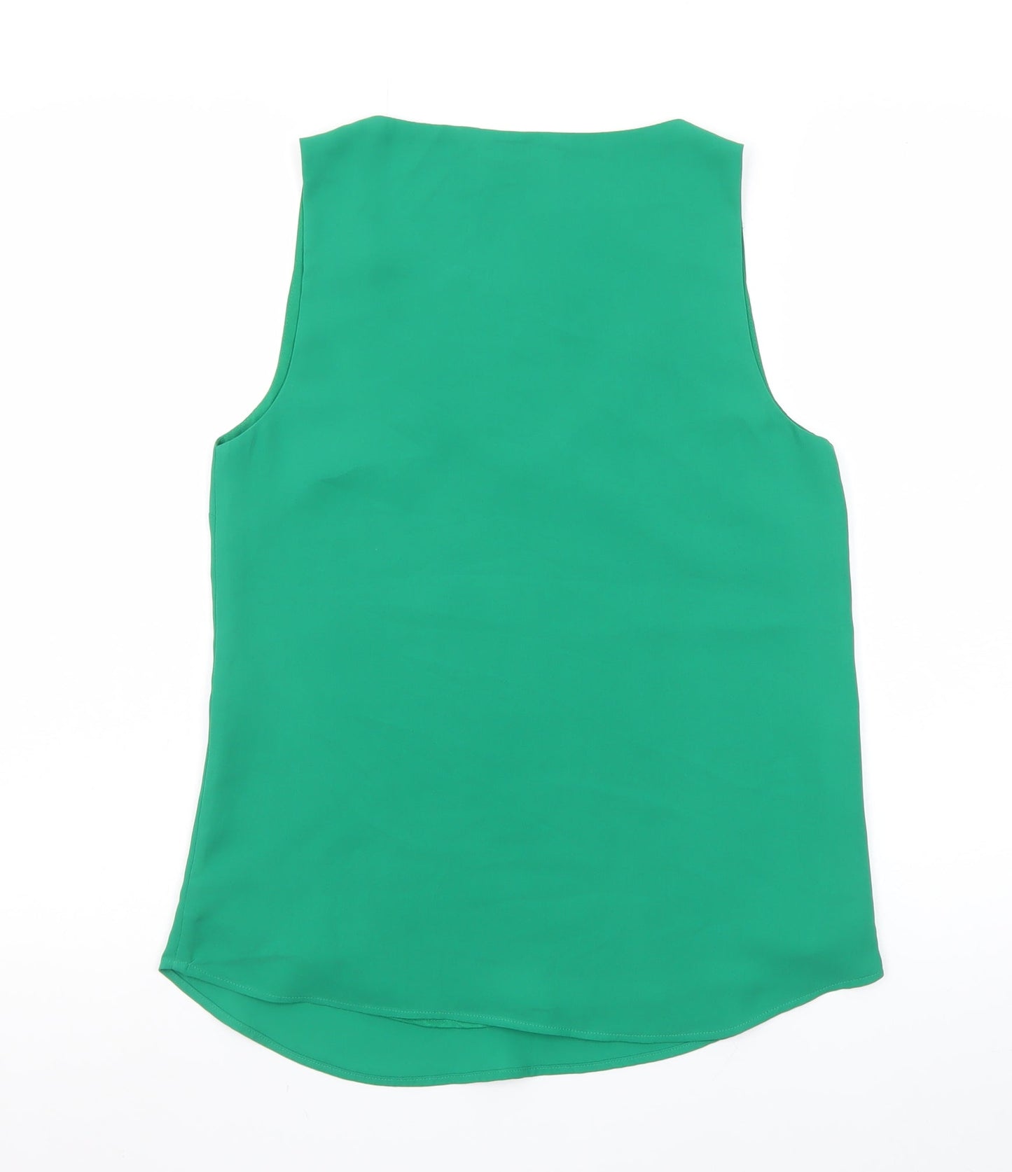 Oasis Women's Green V-Neck Sleeveless Chiffon Tank Top Size 8
