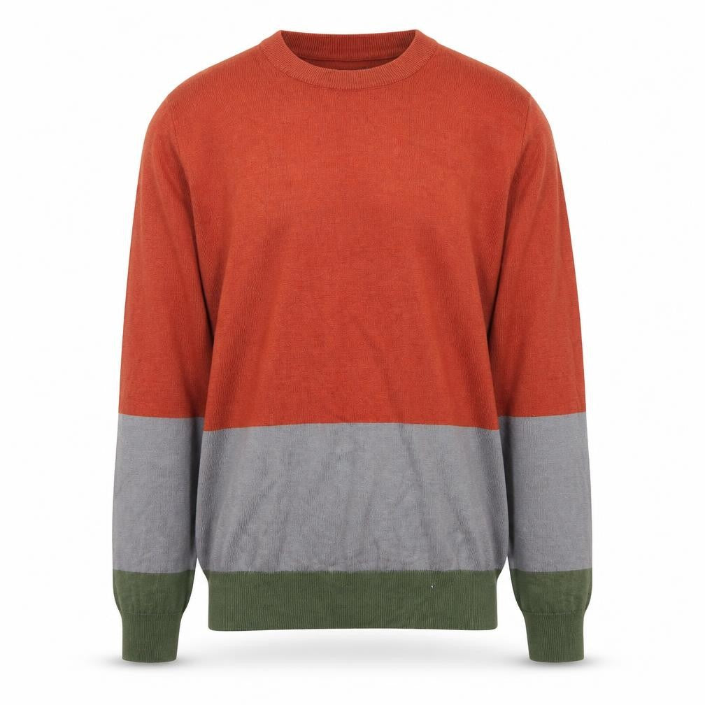 Gianni Feraud Men's Multicoloured Crew Neck Knit Jumper Medium