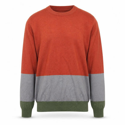 Gianni Feraud Men's Multicoloured Crew Neck Knit Jumper Medium