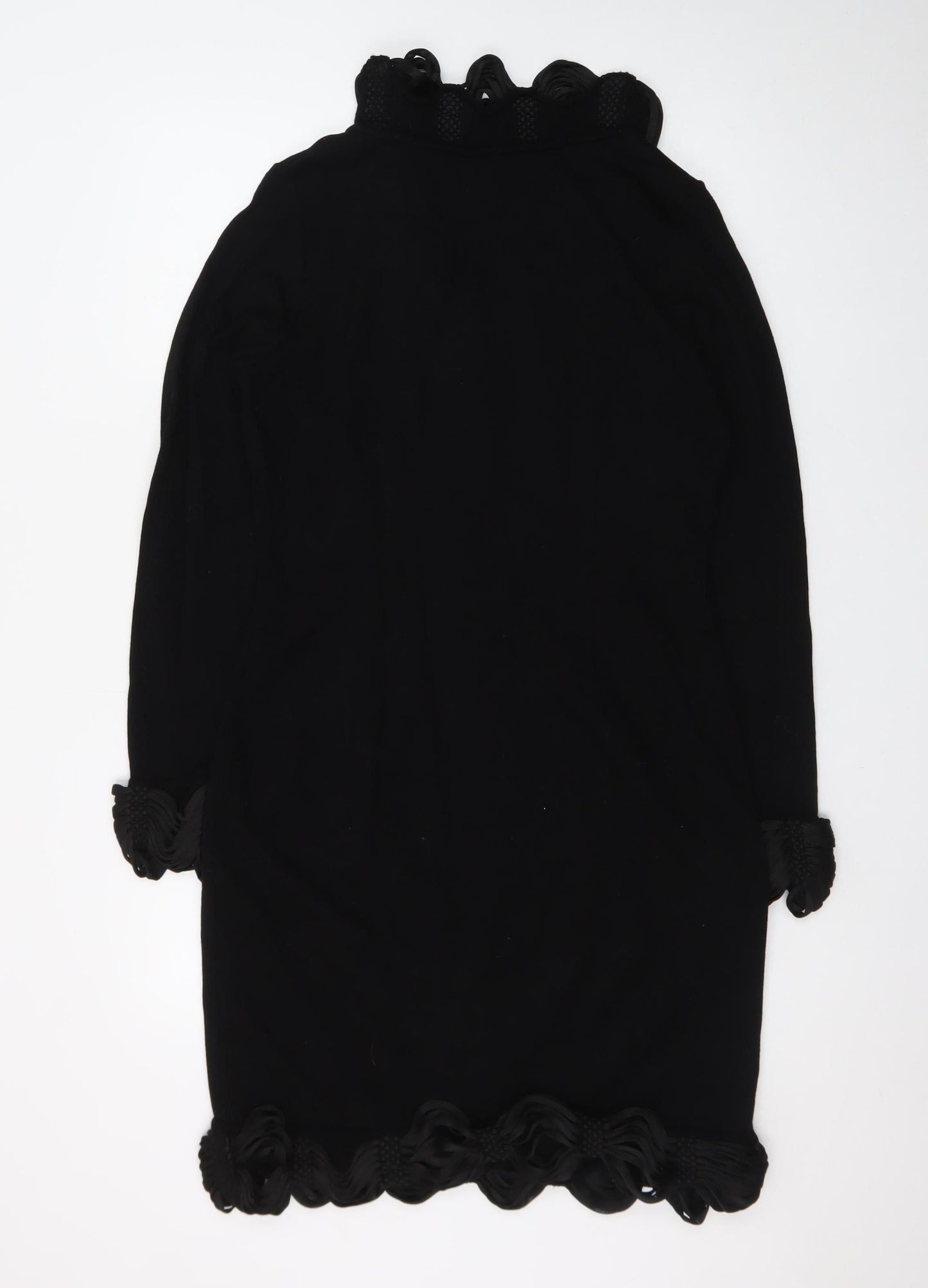 Marks and Spencer Women Black Wool Blend Shift Dress Size 14
