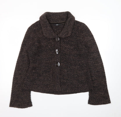 Marks and Spencer Women's Brown Collared Cardigan UK 14