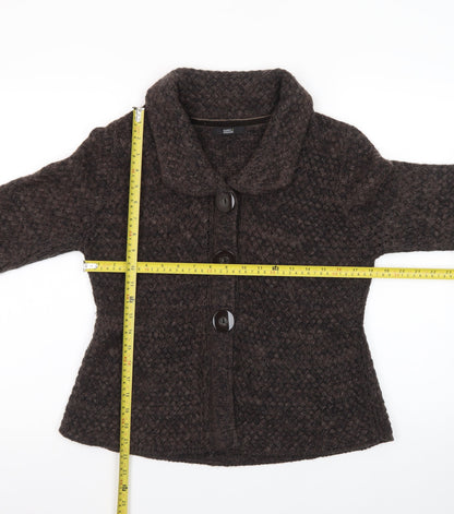 Marks and Spencer Women's Brown Collared Cardigan UK 14