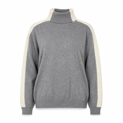 Marks & Spencer Womens Grey Roll Neck Knit Jumper Size L