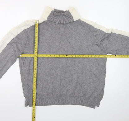 Marks and Spencer Womens Grey Roll Neck Knit Jumper Size L