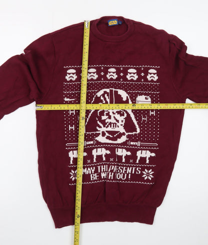 Tu Men Burgundy Star Wars Darth Vader Christmas Jumper M Cotton
