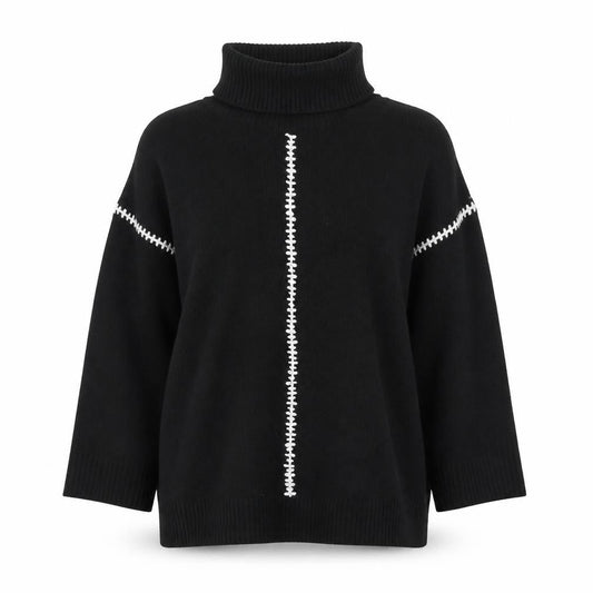 Wallis Womens Black Roll Neck Long Sleeve Jumper Size L