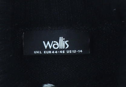 Wallis Womens Black Roll Neck Long Sleeve Jumper Size L