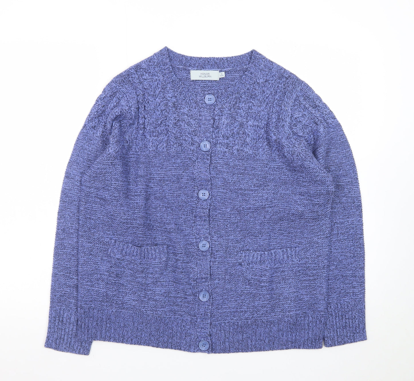 Honor Millburn Women's Purple Acrylic Cardigan Size M 14-16