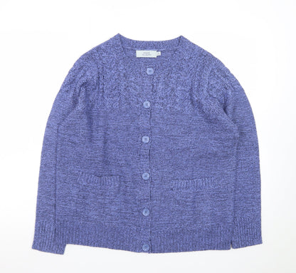 Honor Millburn Women's Purple Acrylic Cardigan Size M 14-16