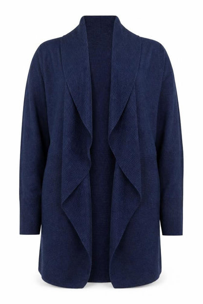 Marks & Spencer Women's Blue Open Knit Long Sleeve Cardigan M