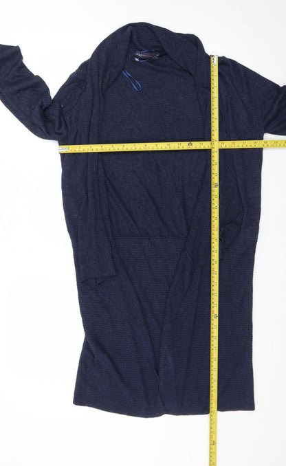 Marks and Spencer Women's Blue Open Knit Long Sleeve Cardigan M